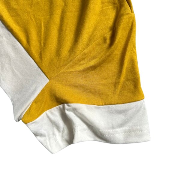 Women's Yellow/Black/White Color Block T-Shirt Medium NWOT - Picture 4 of 7